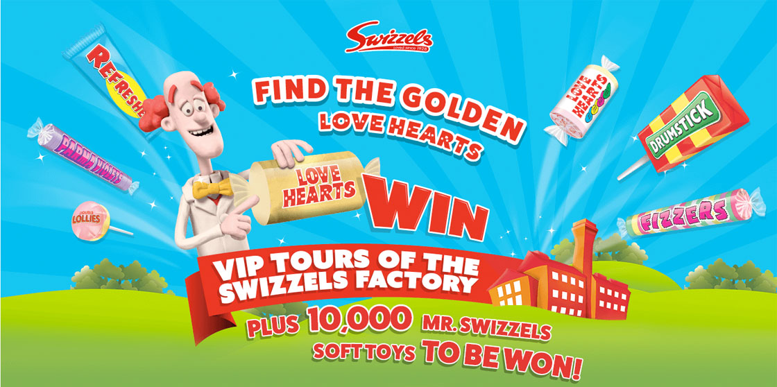 Swizzels Golden Love Hearts promotion
